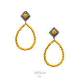 Stone Beaded Teardrop Earring