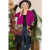 FLORAL COLOR BLOCK CARDIGAN