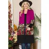 FLORAL COLOR BLOCK CARDIGAN