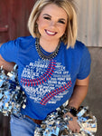 Blue Baseball Lingo Tee