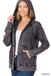 MINERAL WASH HOODIE JACKET