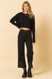 DROP SHOULDER CROP TOP