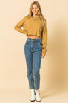DROP SHOULDER CROP TOP