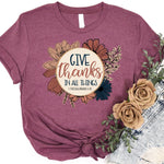 Floral Give Thanks Tee
