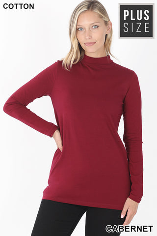 LONG SLEEVE MOCK NECK TOP
