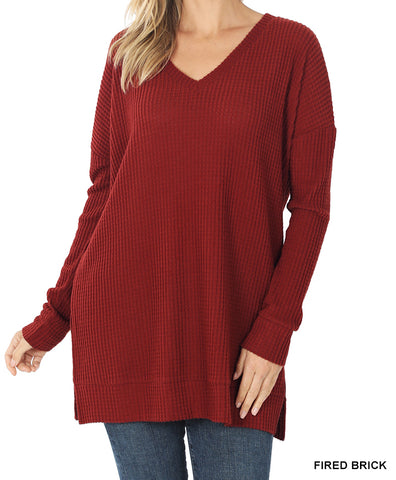 V-NECK THERMAL SWEATER