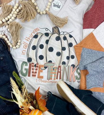 "GIVE THANKS" PUMPKIN TEE
