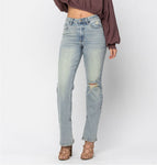 JB CURVY HW DESTORYED STRAIGHT JEANS