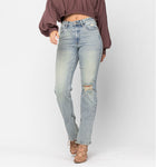 JB CURVY HW DESTORYED STRAIGHT JEANS