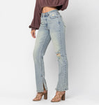 JB CURVY HW DESTORYED STRAIGHT JEANS