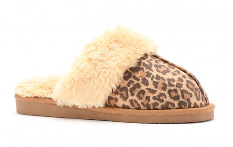 GIRLS LEOPARD SNOOZE SLIPPERS