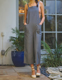 SLEEVELESS WOVEN JUMPSUIT