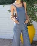 SLEEVELESS WOVEN JUMPSUIT