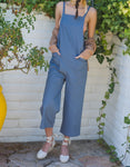 SLEEVELESS WOVEN JUMPSUIT
