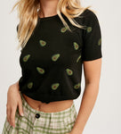 AVOCADO SWEATER CROP TOP
