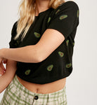 AVOCADO SWEATER CROP TOP