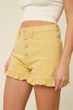 BUTTON FRONT DENIM SHORTS