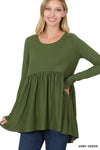 BABYDOLL SHIRRING TOP