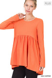 CURVY BABYDOLL SHIRRING TOP