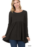 BABYDOLL SHIRRING TOP