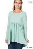 CURVY BABYDOLL SHIRRING TOP