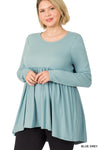 CURVY BABYDOLL SHIRRING TOP