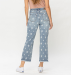 JB STAR PRINT CROPPED STRAIGHT JEANS