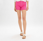 JB MID RISE DYED FRAYED HEM SHORTS