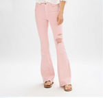 JB MIDRISE PASTEL DESTROYED FLARE JEANS