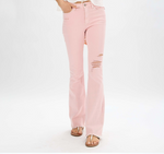 JB MIDRISE PASTEL DESTROYED FLARE JEANS