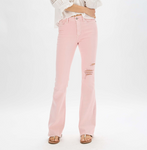 JB MIDRISE PASTEL DESTROYED FLARE JEANS