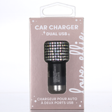DIAMOND DUAL USB CAR CHARGER