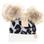 BABY LEOPARD DOUBLE POM C.C