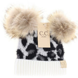 BABY LEOPARD DOUBLE POM C.C