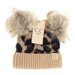 BABY LEOPARD DOUBLE POM C.C
