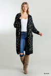 DALMATIAN LONG CARDIGAN SWEATER