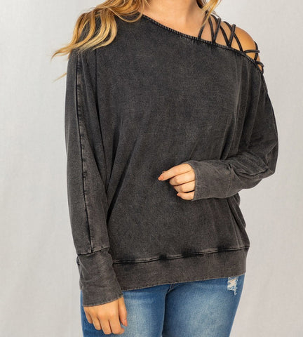 OFF SHOULDER KNIT TOP