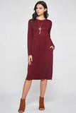 HIGH WAIST MIDI DRESS