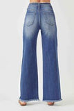 RISEN HIGH -RISE WIDE LEG JEANS