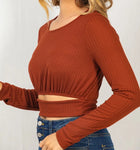 GATHERED WAIST TOP