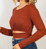 GATHERED WAIST TOP