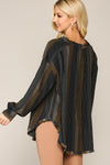 HENLEY STRIPED TOP