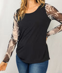 TIE-DYE CONTRAST TOP