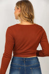 GATHERED WAIST TOP
