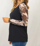 TIE-DYE CONTRAST TOP