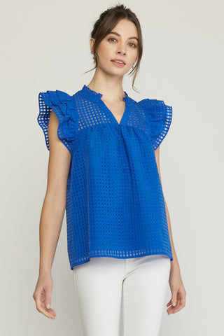 SHEER GRID BEAUTY TOP