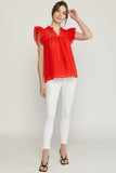 SHEER GRID BEAUTY TOP