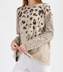 WILD ANIMAL PRINT KNIT TOP