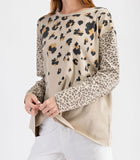 WILD ANIMAL PRINT KNIT TOP