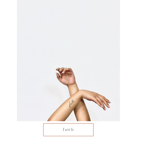 'FAITH' TEMP TATTOO